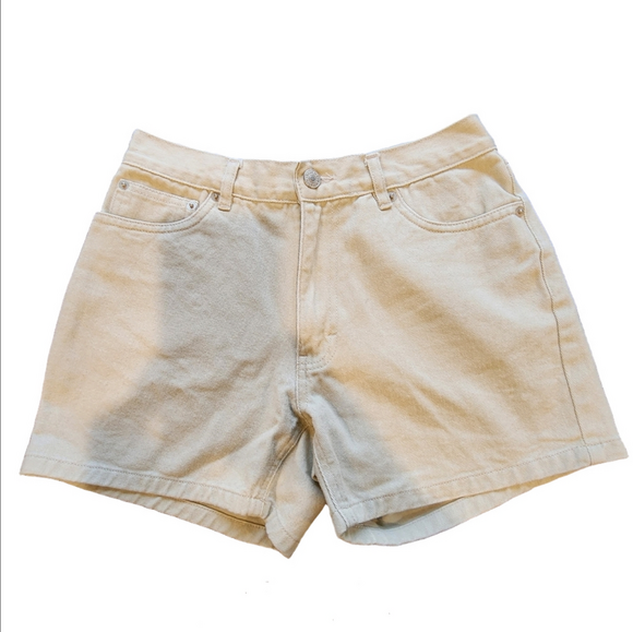 Tommy Hilfiger Cream Jean Shorts Relaxed Fit - Picture 1 of 6